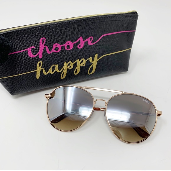 Quay Australia Accessories - Quay | Lickety Split Sunglasses Aviator Gold Retro